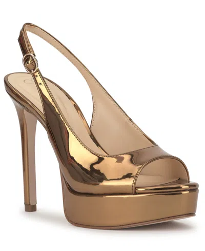Jessica Simpson Sibilla Slingback Platform Sandal In Gold