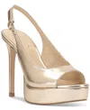 Jessica Simpson Women's Sibilla Slingback Platform Stiletto Pumps In Champagne Metallic