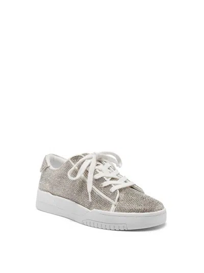 Jessica Simpson Women Silesta Casual Sneaker In White Sparkle In Multi