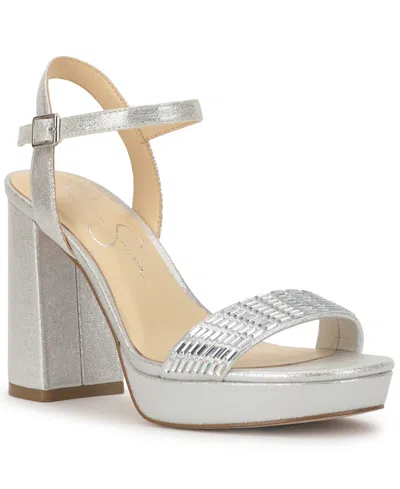 Jessica Simpson Skilia Platform Sandal In Silver