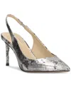 Jessica Simpson Souli Slingback Pointed Toe Pump In Chrome Snake
