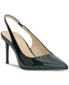 Jessica Simpson Souli Slingback Pointed Toe Pump In Dark Teal Metallic