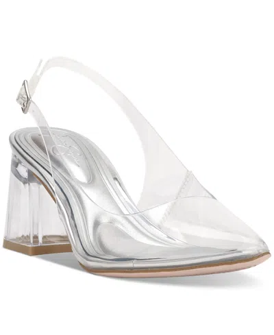 Jessica Simpson Women's Syrina Vinyl Slingback Pumps In Clear