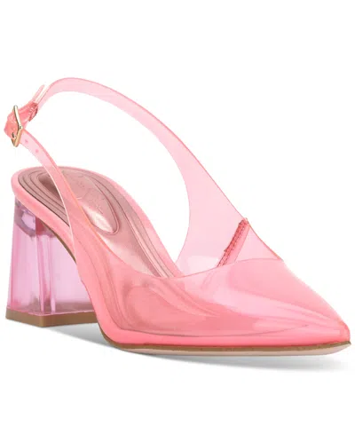 Jessica Simpson Women's Syrina Vinyl Slingback Pumps In Light Pink