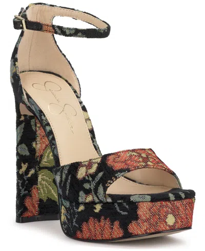 Jessica Simpson Women's Telxia Blade-heel Platform Dress Sandals In Multi