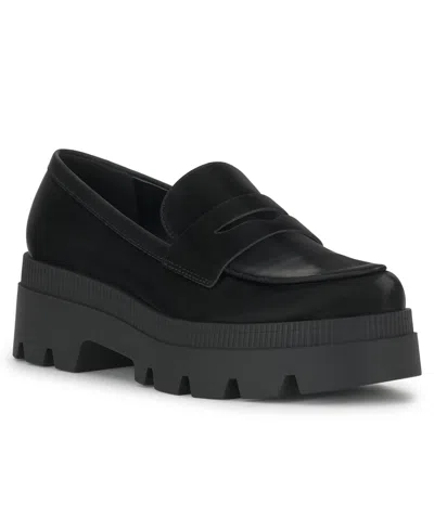 Jessica Simpson Women's Ullinia Platform Penny Loafers In Black