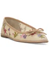 Jessica Simpson Vayrina Ballet Flat In Praline Floral Mesh