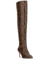 Jessica Simpson Nicolosi Over The Knee Boot In Dark Tan Snake Multi