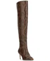 Jessica Simpson Verityw Womens Wide Calf Over-the-knee Boots In Dark Tan Snake Multi