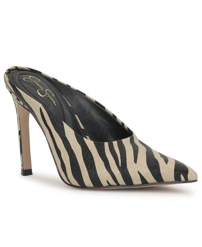 Jessica Simpson Women's Wilix Pointed Toe High-heel Dress Mules In Multi