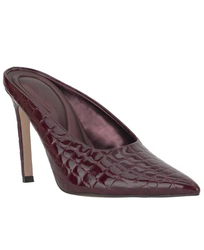 Jessica Simpson Women's Wilix Pointed Toe High-heel Dress Mules In Cherry Mahogany Croco Patent