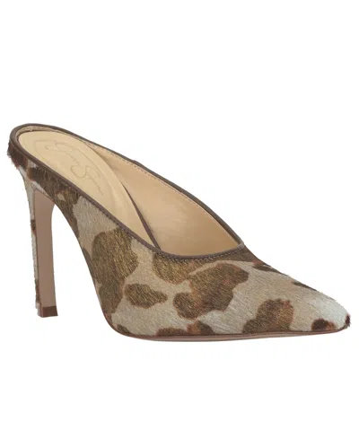 Jessica Simpson Women's Wilix Pointed Toe High-heel Dress Mules In Gold Metallic Cow Haircalf