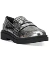 Jessica Simpson Xuris Platform Penny Loafer In Chrome Snake