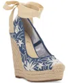 Jessica Simpson Women's Zexie Espadrille Wedge Sandals In Medium Blue Denim