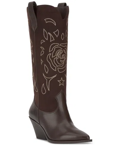 Jessica Simpson Women's Zodra Tall Western Cowboy Boots In Brown