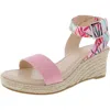 Jessica Simpson Womens Ankle Strap Wedge Heel Espadrilles In Pink