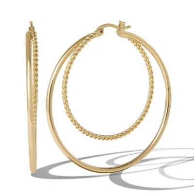 Jessica Simpson Womens Double Hoop Earrings In Gold