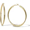 Jessica Simpson Womens Double Hoop Faceted Earrings In Gold