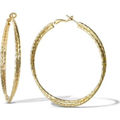 Jessica Simpson Womens Double Hoop Faceted Earrings In Multi