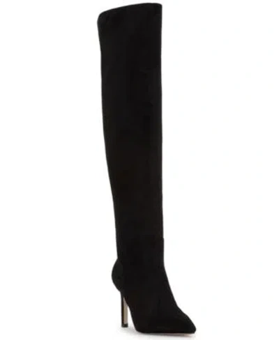 Jessica Simpson Womens Earon Over The Knee Stiletto Boots Regular Wide Calf In Black