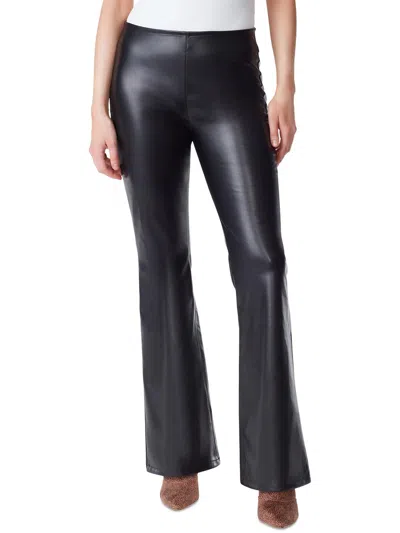 Jessica Simpson Womens Faux Leather Flared Pants In Black
