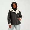 Jessica Simpson Womens Faux Shearling Midweight Jacket In Multi