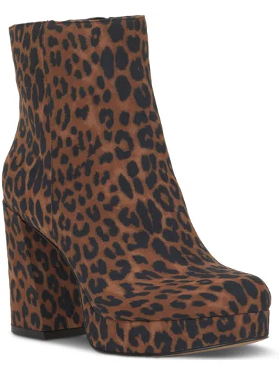 Jessica Simpson Womens Faux Suede Ankle Booties In Multi