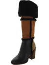 Jessica Simpson Womens Faux Suede Faux Fur Over-the-knee Boots In Multi