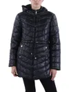 Jessica Simpson Womens Insulated Faux Fur Lined Puffer Jacket In Black