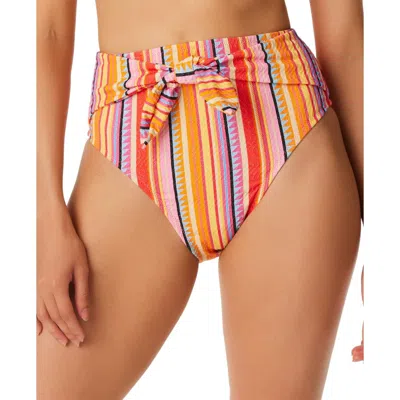 Jessica Simpson Womens Metallic High-waist Swim Bottom Separates In Multi
