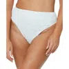 Jessica Simpson Womens Metallic Printed Swim Bottom Separates In White