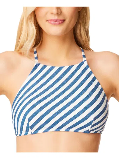 Jessica Simpson Womens Metallic Striped Bikini Swim Top In Multi | ModeSens