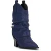 Jessica Simpson Womens Padded Insole Pointed Toe Booties In Blue