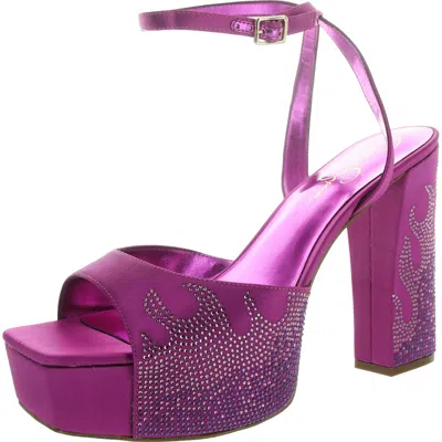 Jessica Simpson Womens Rhinestone Man Made Ankle Strap