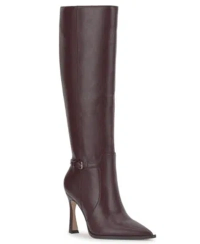 Jessica Simpson Womens Soavel Tall Western Boots Regular Wide Calf In Burgundy