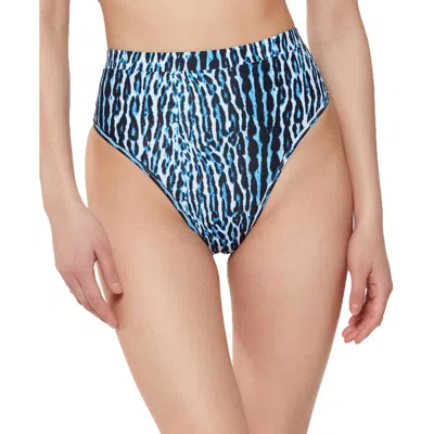 Jessica Simpson Womens Summer High Waist Swim Bottom Separates In Blue