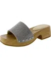 Jessica Simpson Womens Textured Studded Clogs In Silver