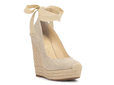 Jessica Simpson Zexie Espadrille Wedge Pump In Brown