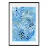 Jessica Slack Studio Blue / White / Silver Walking In A Winter Wonderland: Large Abstract Print In Blue