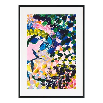 Jessica Slack Studio Gorgeous Greens Abstract Floral Print In Multi
