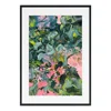 Jessica Slack Studio Green Bejewelled Petals - Abstract Floral Print In Multi