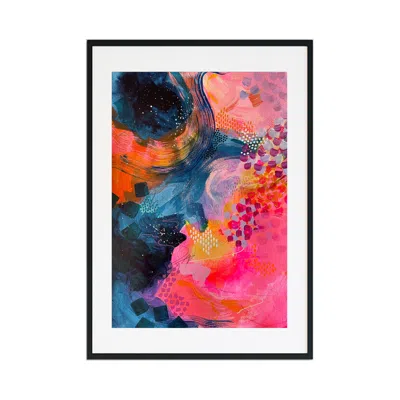 Jessica Slack Studio Pink / Blue Cake By The Ocean - Contemporary Abstract Print In Multi