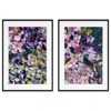 Jessica Slack Studio Pink Lavender Abstract Floral Print Pair In Multi
