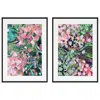 Jessica Slack Studio Pink Spring Flowers - Abstract Floral Print Pair In Multi