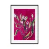Jessica Slack Studio Red Love Blooms - Abstract Floral Print In Multi