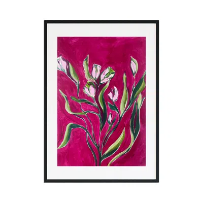 Jessica Slack Studio Red Love Blooms - Abstract Floral Print In Multi