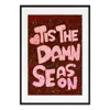 Jessica Slack Studio Red / Pink Tis The Damn Season - Large Abstract Print In Multi