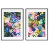 Jessica Slack Studio White Confetti Fields -  Abstract Floral Print Pair In Multi