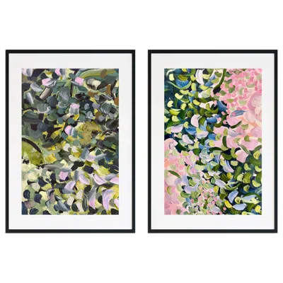 Jessica Slack Studio White Spring Blossom Garden - Large Print Pair In Multi