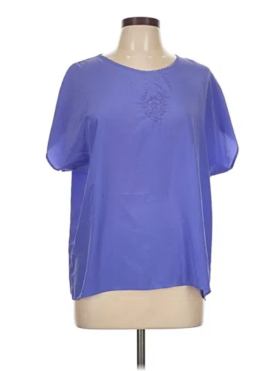 Pre-owned Jessica Stevens Short Sleeve Blouse In Purple